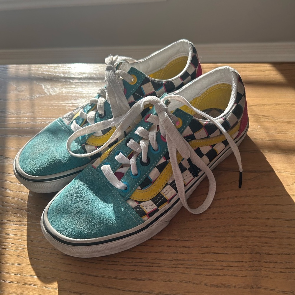 Vans Blue and Yellow Sneakers Vibrant Canvas Low-Top